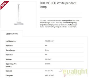 Lustra LED design ultramodern minimalist DOLME White 64099