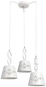 Lustra cu 3 pendule design clasic ANNA alb mat 2234 RX