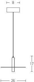 Pendul LED decorativ design modern Kurt alb