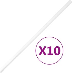vidaXL Șine de cabluri cu cleme, Ø20 mm, 10 m, PVC