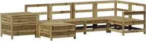 vidaXL Set canapea de grădină, 7 piese, lemn de pin tratat