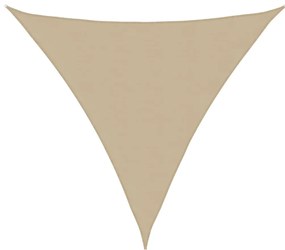 vidaXL Parasolar, bej, 3x3x3 m, țesătură oxford, triunghiular