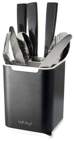 Set suport pentru tacâmuri Vialli Design Cutlery, negru