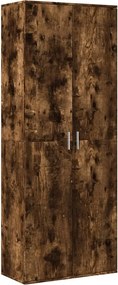 vidaXL Dulap înalt, stejar fumuriu, 70x35x180 cm, lemn prelucrat