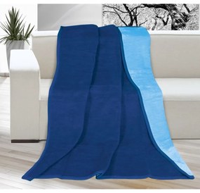Pătură Kira, albastru/albastru deschis, 150 x 200 cm