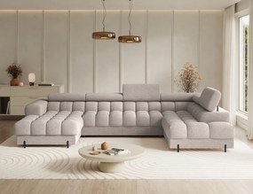 Coltar extensibil cu spatiu pentru depozitare, 358x202x93 cm, Feraria R, Eltap (Culoare: Gri / Pellerito 20)