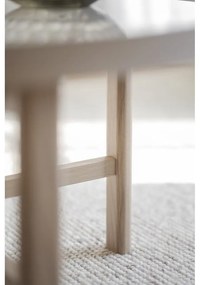 Măsuță de cafea în culoare naturală rotundă cu blat ceramic 90x90 cm Marsden – Rowico