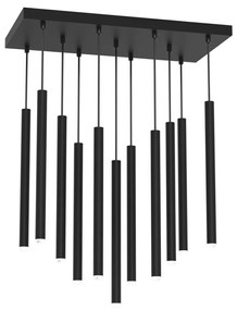 Lustra suspendata cu 11 pendule design modern MONZA negru