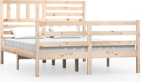 vidaXL Cadru de pat mic dublu, 120x190 cm, lemn masiv