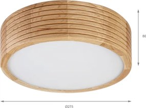Brilagi - Plafonieră LED CARVALHO MODERN, 1xE27/60W/230V, Ø 27,5 cm, stejar