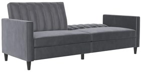 Canapea gri cu tapițerie din catifea 207 cm Celine – Støraa