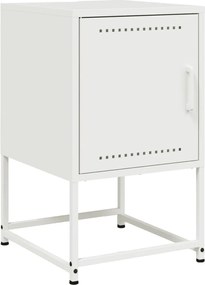 vidaXL Noptieră, alb, 36x39x60,5 cm, oțel
