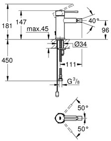 GROHE Baterie pentru bideu ESSENCE DN 15, crom lucios - 32934001