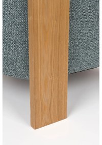 Fotoliu albastru prăfuit cu tapițerie din țesătură bouclé Oolong – Zuiver