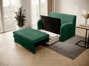 Canapea extensibila cu 2 locuri ARIO NUBE, verde inchis