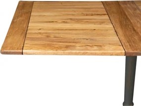 Masa extensibila, L160(290) 90 H80 cm, natur gri antic, lemn masiv