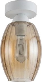 BRILAGI - Plafonieră LED R GLASS 1xE27/60W/230V Ø 17 cm alb/bej fumuriu