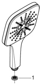 GROHE RAINSHOWER SMARTACTIVE 130 CUBE - duș de mână, crom lucios, cod 26550000