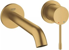 Baterie lavoar incastrata Grohe Essence 18 cm auriu periat Cool Sunrise fara corp ingropat