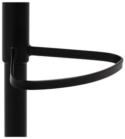 Scaun de bar negru/gri cu înălțime ajustabilă (înălțime șezut 55 cm) Patricia – Actona