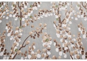 Lenjerie de pat gri din micropluș/cocolino pentru pat de o persoană 140x200 cm Branches – My House