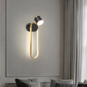 Aplica Led, Elit's Esn B95, 3 Tipuri De Lumina, 40W, Auriu Negru