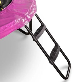 Rocketgirl 250, 250 cm trambulină, plasă internă de securitate, scară largă, roz