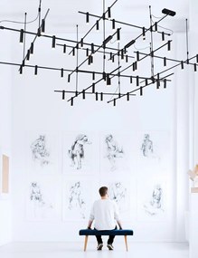 Accesoriu, Corp de iluminat pentru sistemul magnetic PUZZLE si GRAMMI, Tag alama satinata