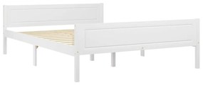 322105 vidaXL Cadru de pat, alb, 120x200 cm, lemn masiv de pin