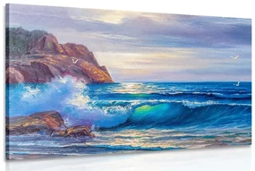 Tablou dimineața la mare