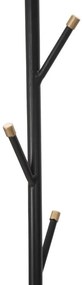 Stativ cuier cu suport umbrele negru din metal, ∅ 26 cm, Glam Black Mauro Ferretti