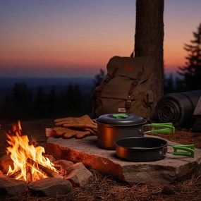 Set de oale din aluminiu Redcliffs din 2 piese cumâner din plastic, verde