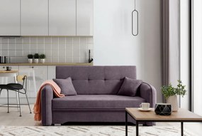 Canapea tapitata, extensibila, cu spatiu pentru depozitare, 155x75x105 cm, Laine 01, Eltap (Culoare: Violet / Poco 41)