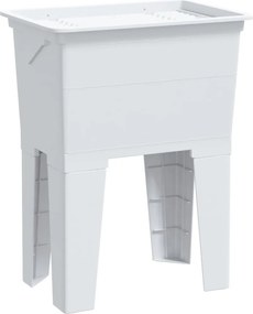 vidaXL Cuvă de spălătorie, alb, 59x41x75 cm, rășină