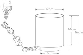 Lampă de masă SUZY 1xE14/40W/230V neagră Lucide 45588/01/30