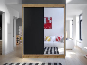 Dulap de haine Chantal (artisan + negru). 1069229