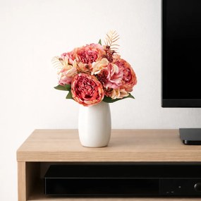 Bujor în buchet, roz, 20 x 26 cm