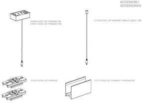 Lustra liniara cu lumina directa si indirecta STEEL WIDE White 3000K