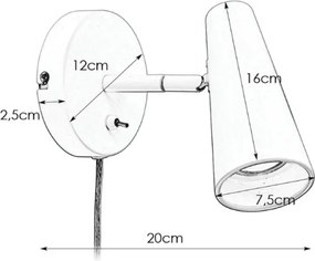 Markslöjd 108200 - Spot de perete CREST 1xGU10/7W/230V negru