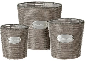 Set recipiente conice de ghivece Flowerstaupe, 3 buc.