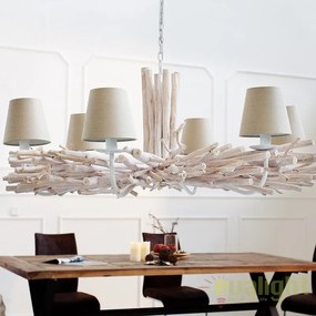 Candelabru natural si modern din ramuri cu 5 brate, Euphoria A-35954 VC