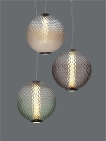 Lustra, Pendul LED, Sticla Verde, AORA, NVL-9191246