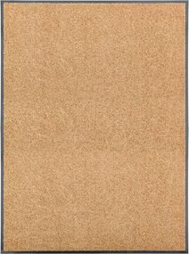 vidaXL Covoraș de ușă lavabil crem 90x120 cm