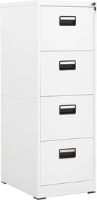 vidaXL Fișet, alb, 46 x 62 x 133 cm, oțel