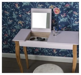 Măsuță de toaletă cu oglindă Ragaba Dressing Table, lungime 85 cm, alb