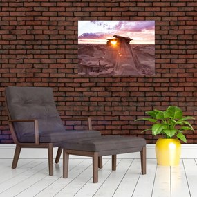 Tablou - Apus de soare în deșert (70x50 cm)