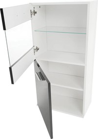 Mobilier living, alb/extra strălucire neagră HG, LEO