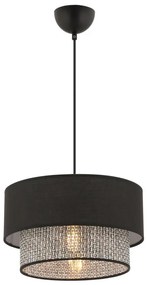 Lustră cu cablu ECHO 1xE27/60W/230V negru/gri