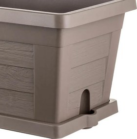 Jardinieră de grădină cu volum mare Bama Legno cappuccino, 80 x 40 x 35 cm, 80 cm