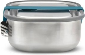 Cutie pentru pranz Black+Blum BAM-SS-L005, 1 l, Dreptunghiulara, Potrivita pentru cuptor, Fara BPA, Otel inoxidabil, Inox/Albastru
